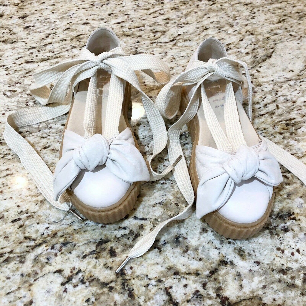 Fenty Puma Light Pink Leather Creeper Sandal